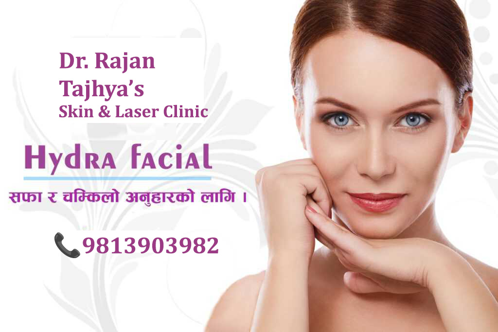 HydraFacial treatment in Kathmandu for spots, wrinkle, blackheads removal and reduction